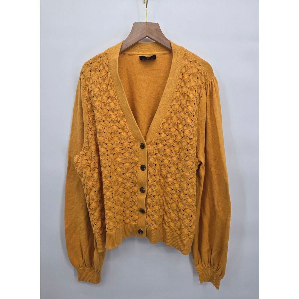 J Jason Wu Pointelle Sweater Cardigan Size XL